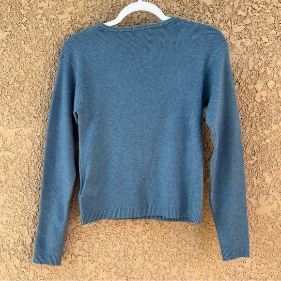 The Drop Women's Nomi Cropped Sweater Top Womens Size Medium Blue - Picture 6 of 12